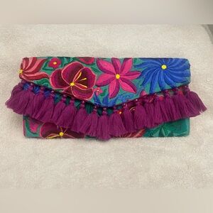 Embroidered clutch / crossbody